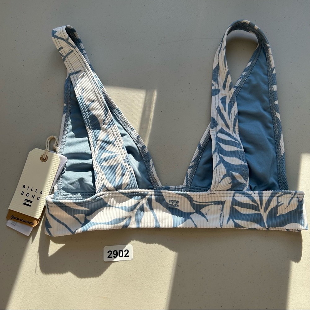 Billabong The Coast is Calling Bikini Top Large Blue NWT - Picture 3 of 6
